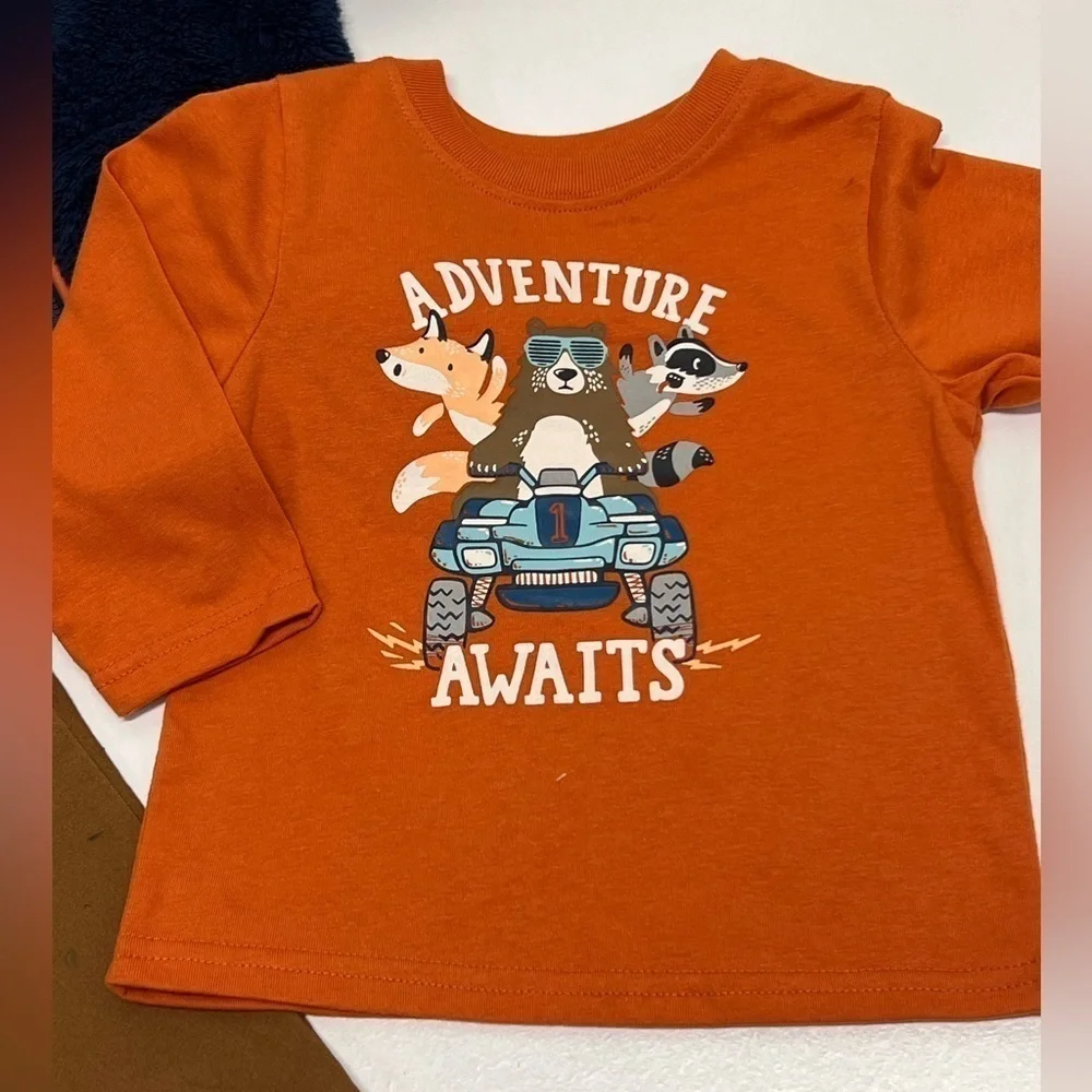 MEMBER'S Mark - Boy's 3-Piece Long Sleeve Shirt,  Hooded Jacket & Pant Set 12 mo